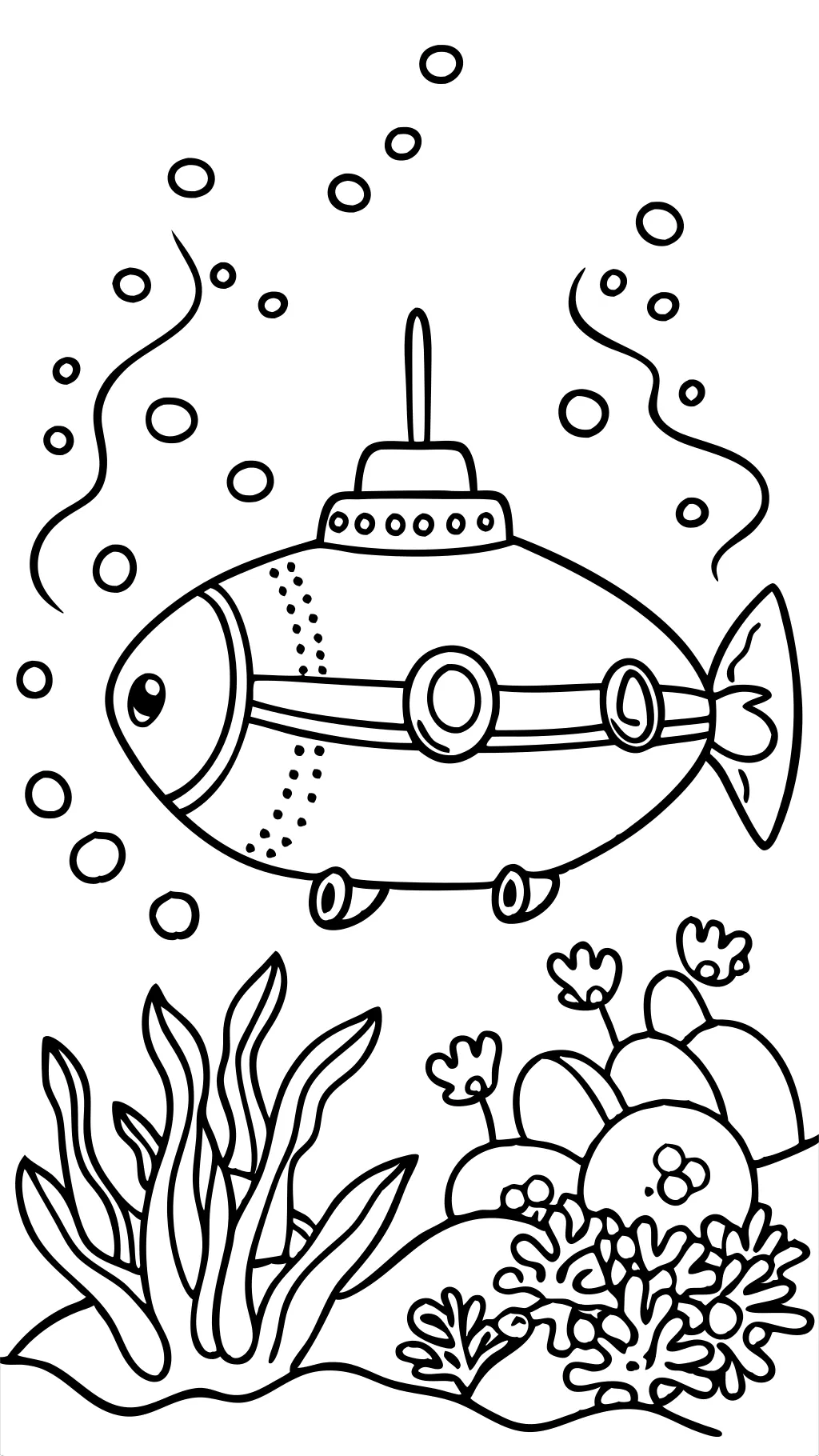 coloring pages submarine